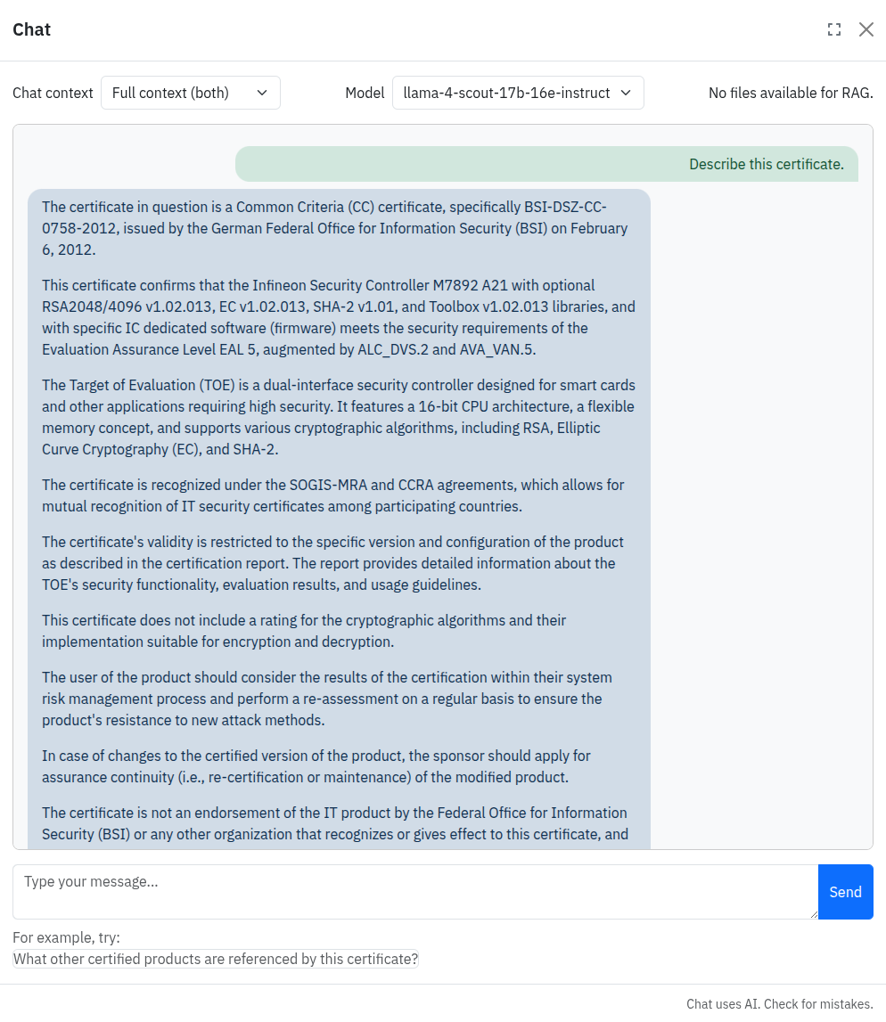 Chat example